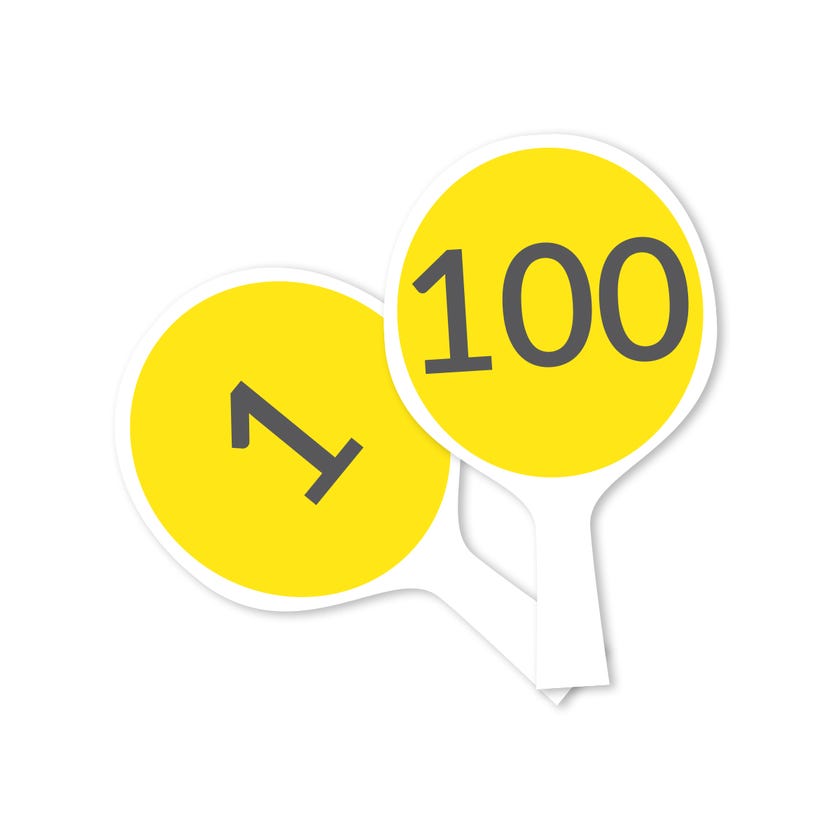 Bidder Paddles Pk 1 - 100