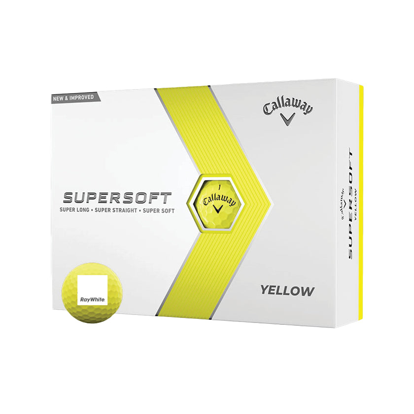Callaway Supersoft – YELLOW – 3 ball sleeves