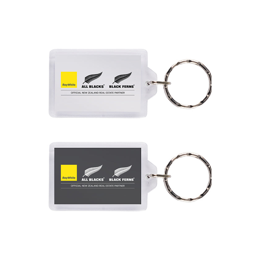 Key Ring - Lens Plastic - Rectangle - NZ Rugby