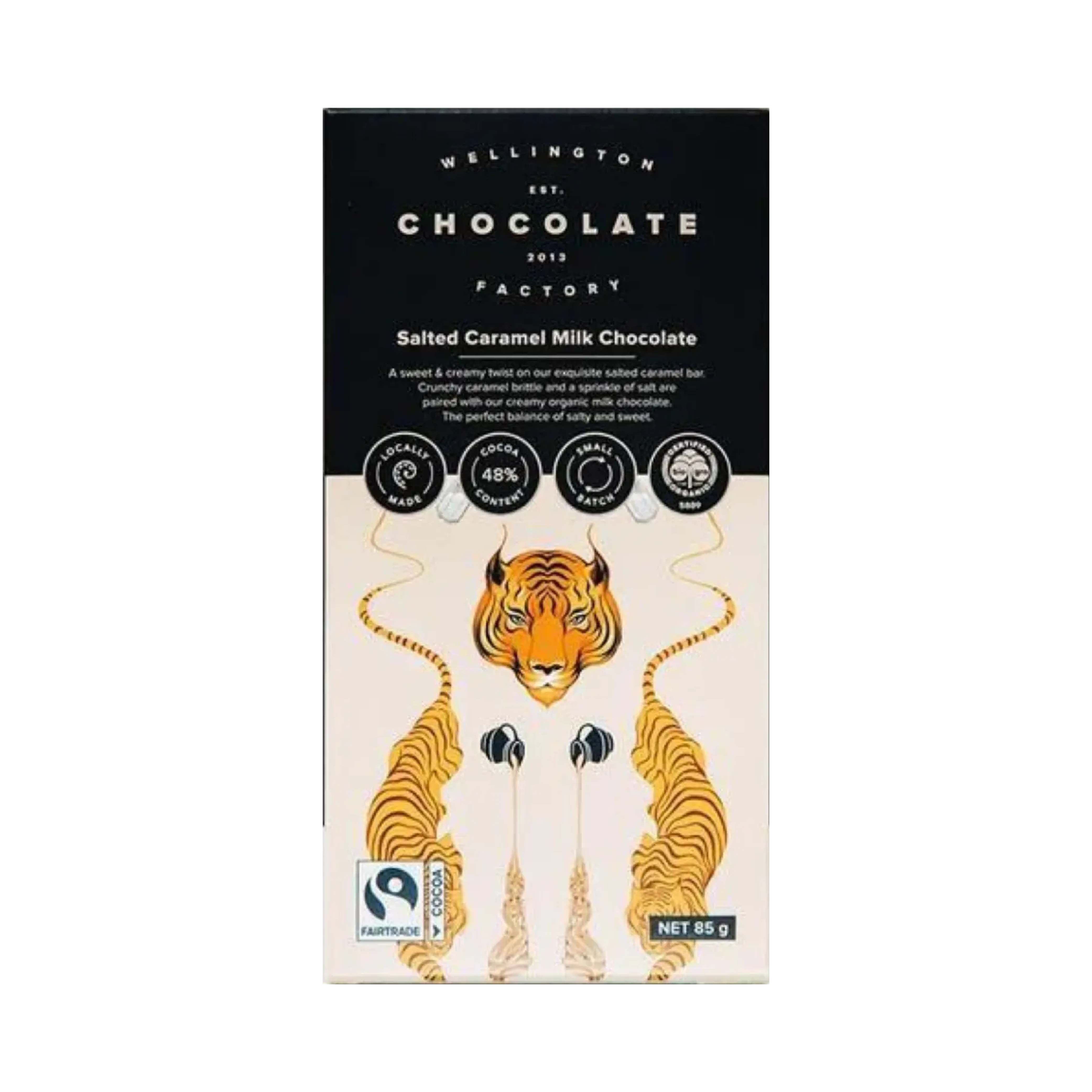 Block of salted caramel chocolate