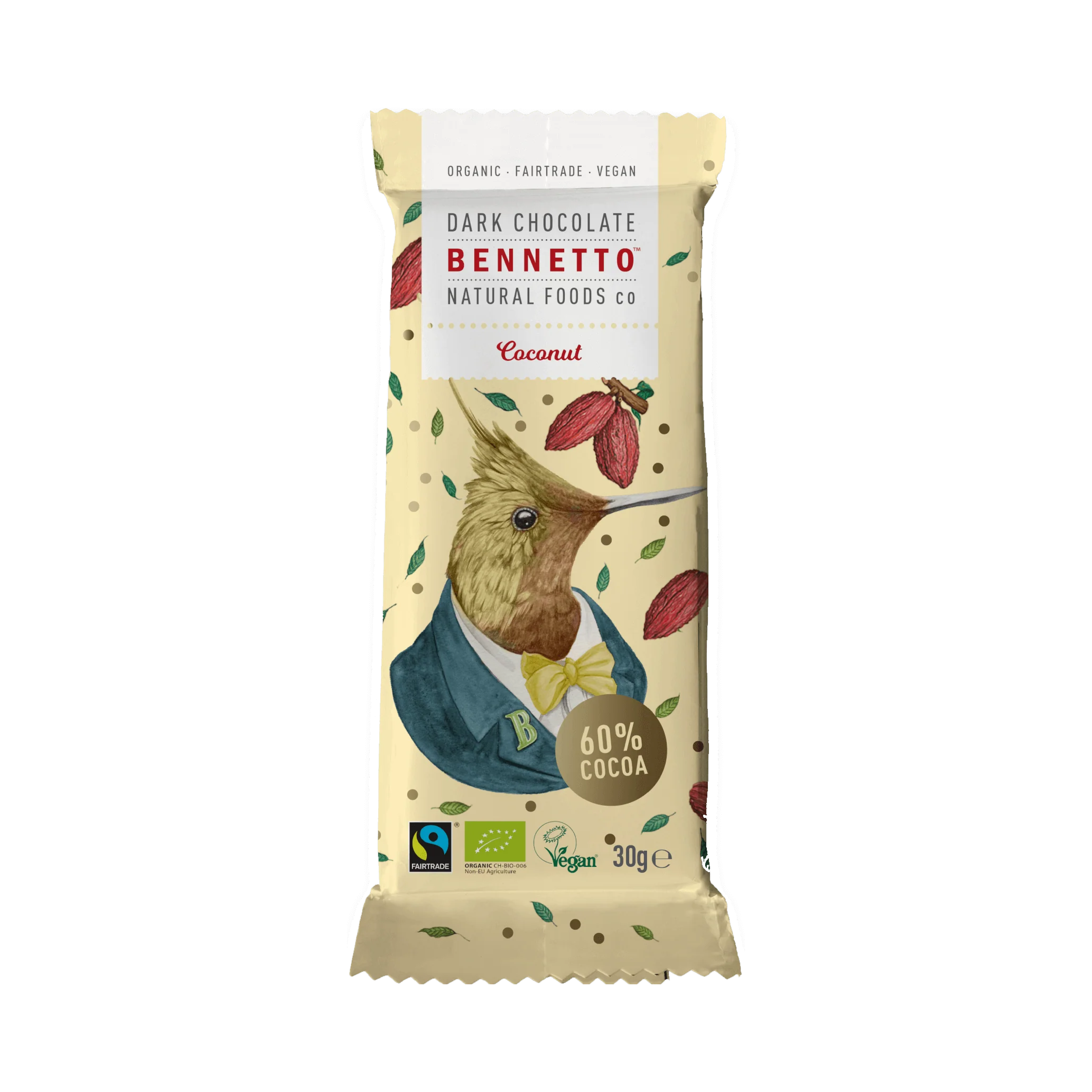 Organic mini chocolate bar