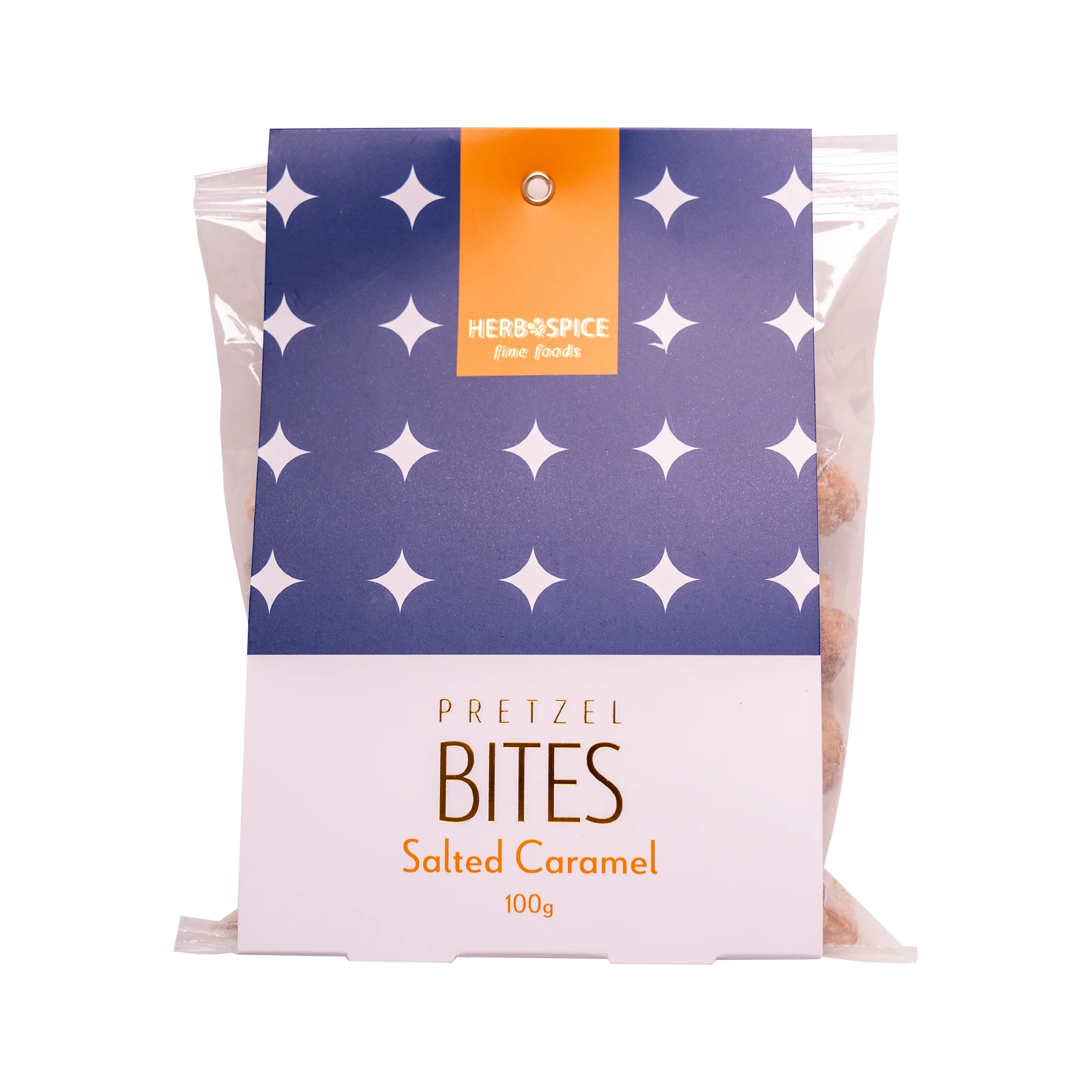 Salted caramel crunchy pretzel bites