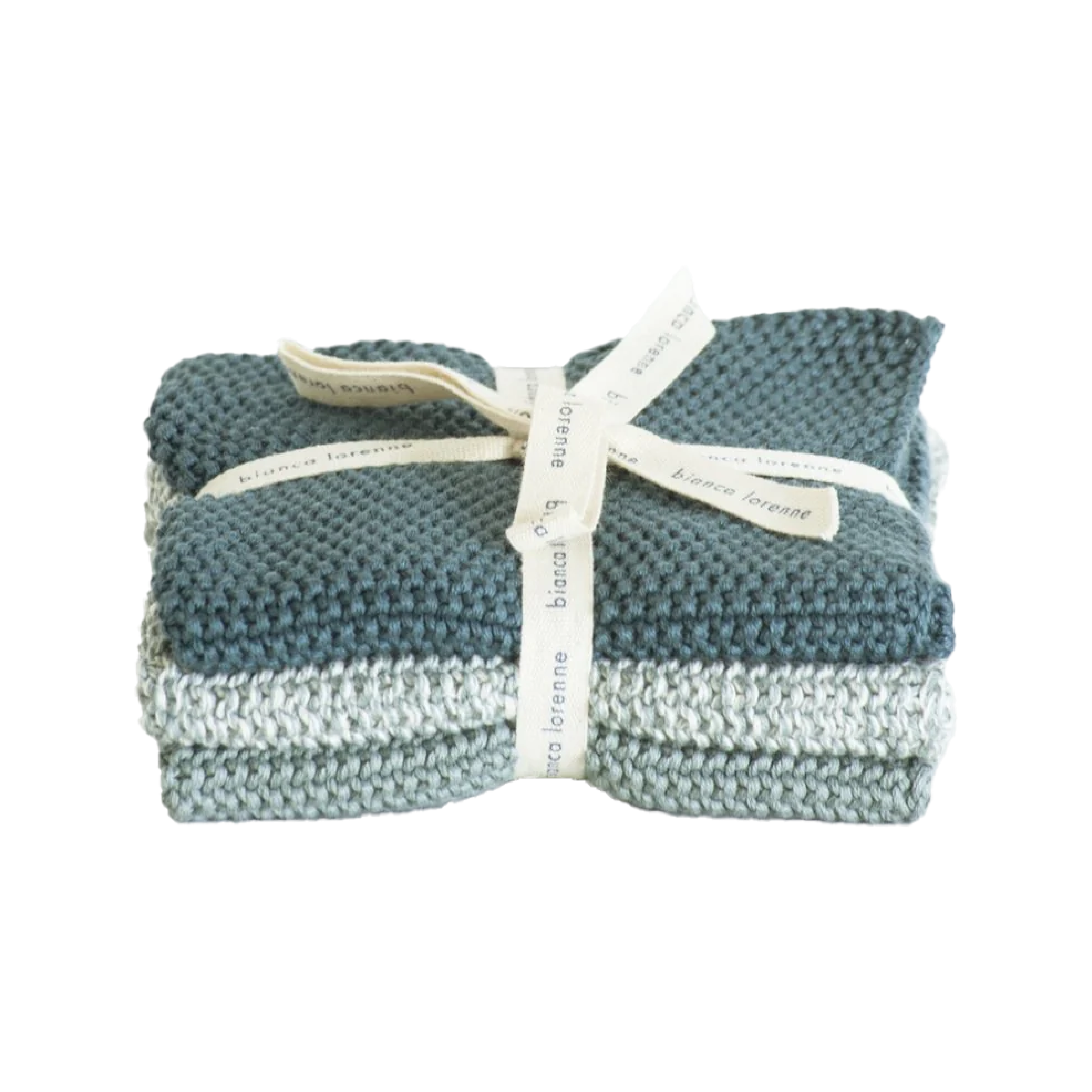 Bianca lorenne knitted washcloths - Teal