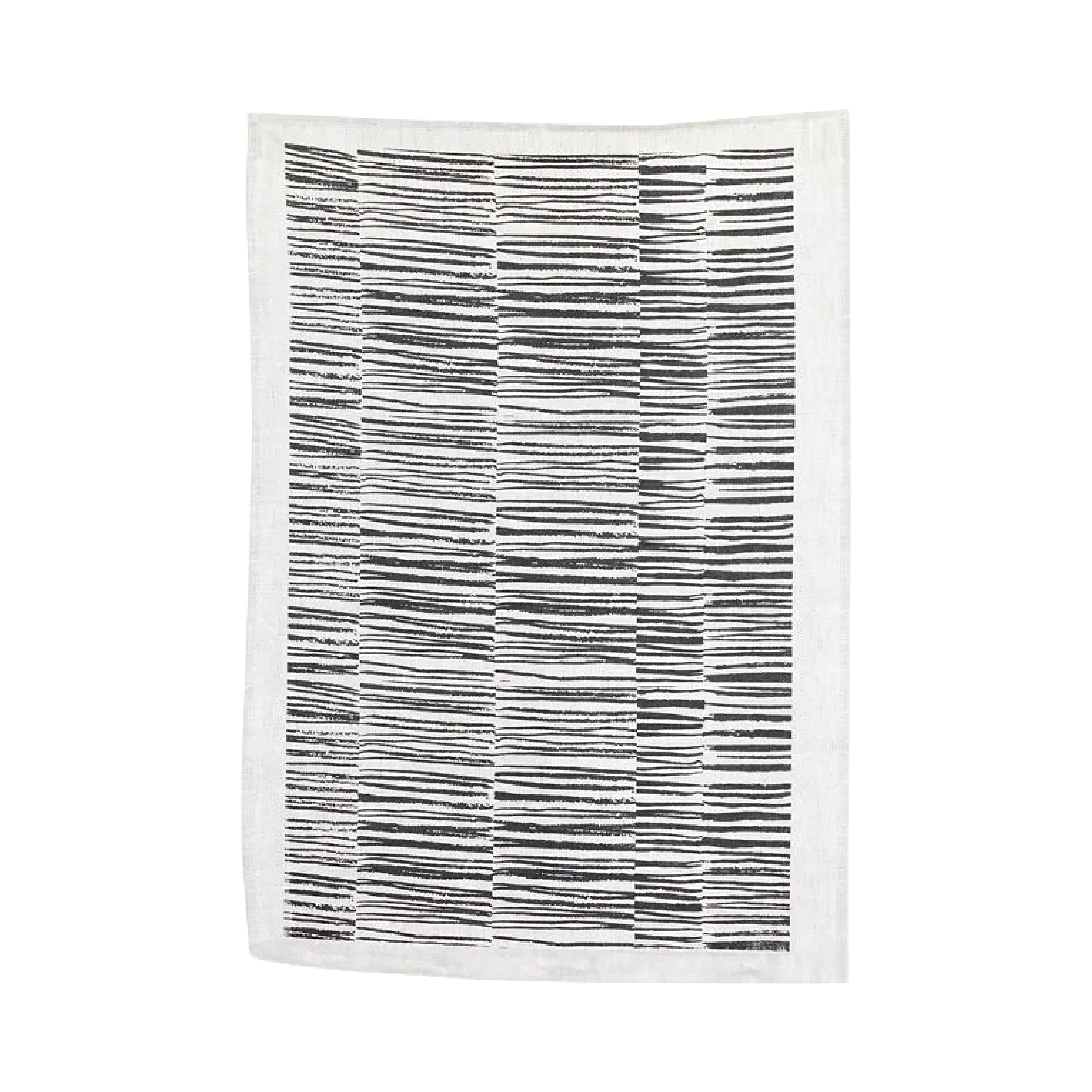 Hand printed linen tea towel