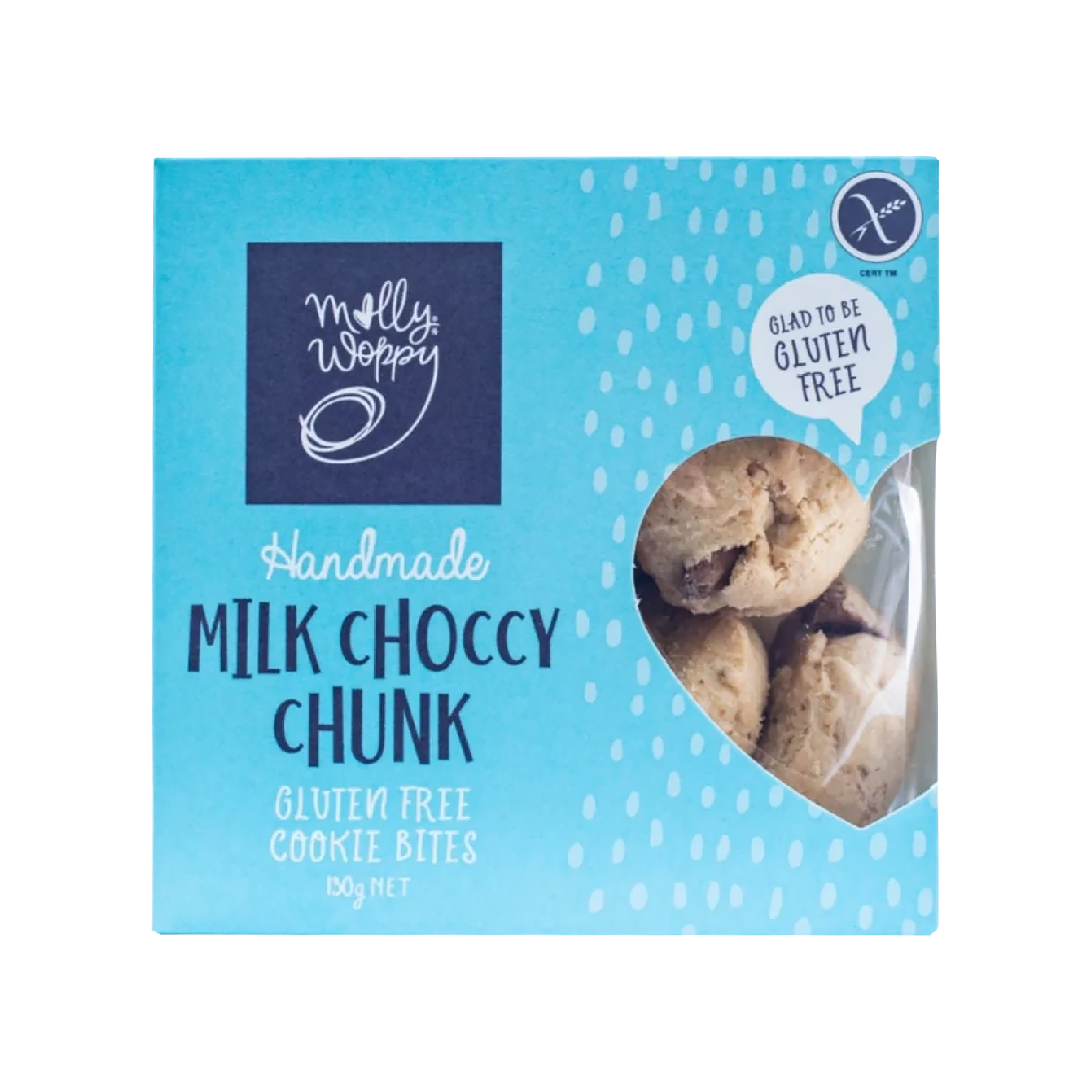 Molly woppy milk choccy chuck GF Cookie bites