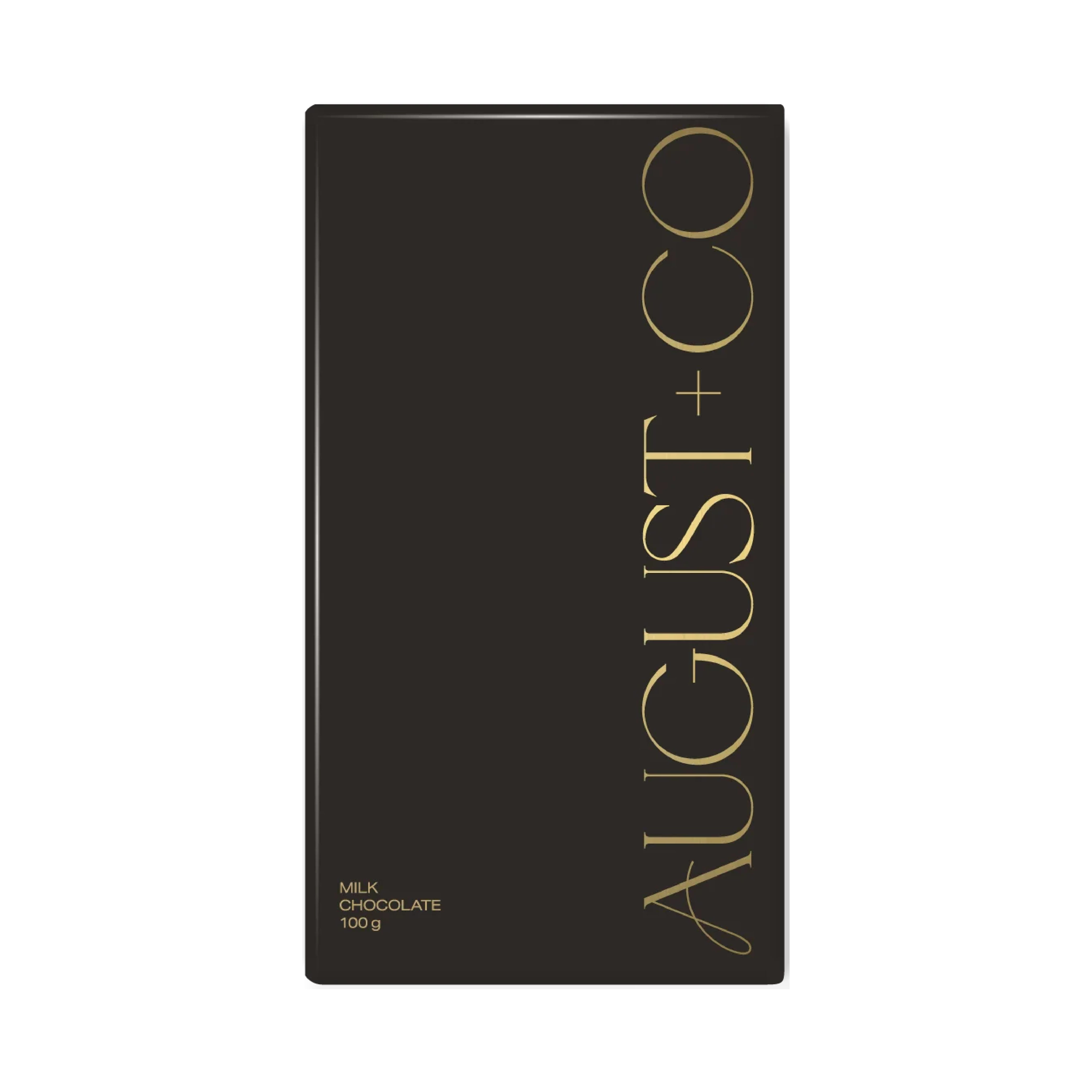 August & Co Milk Chocolate Bar 100g Black