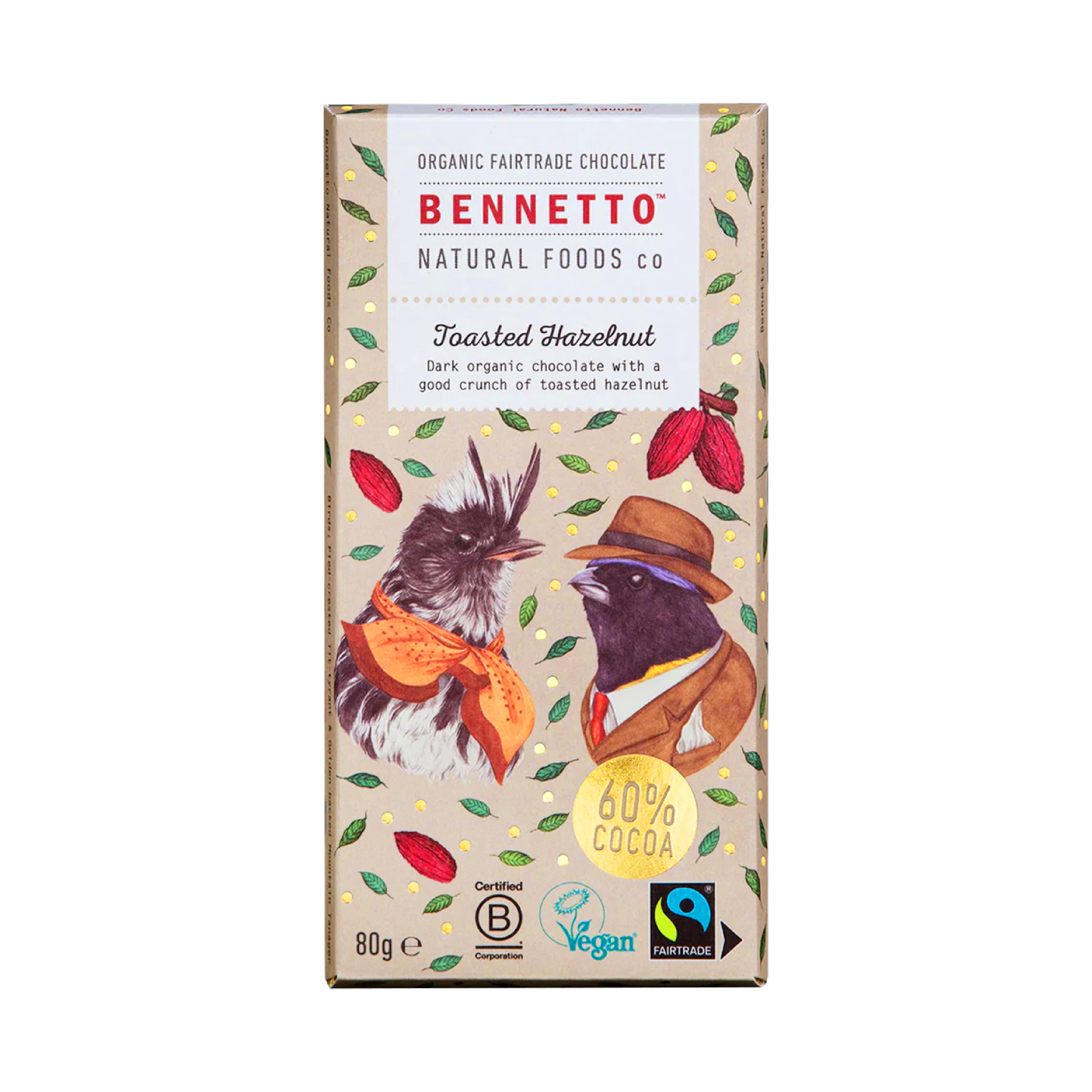 Bennetto toasted Hazelnut chocolate bar