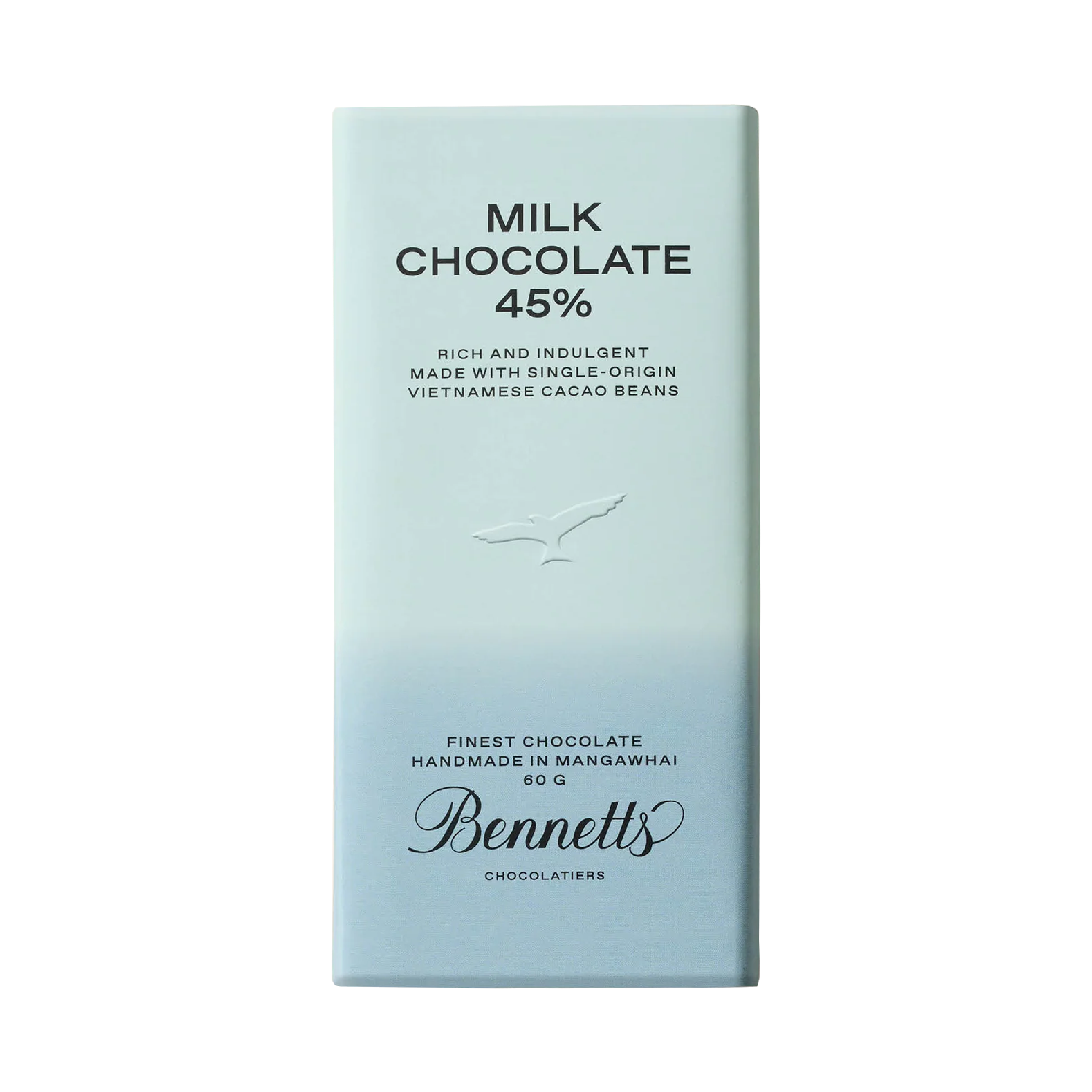Bennetts of Mangawhai Milk Chocolate 45 Bar 60g