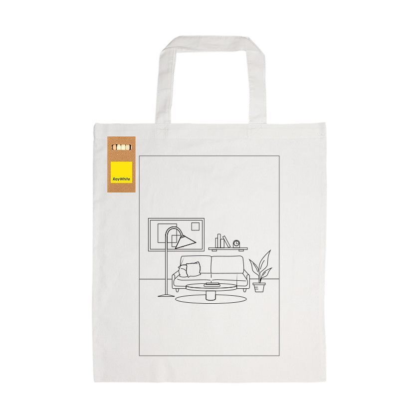 Colouring Tote Bag & Pencils