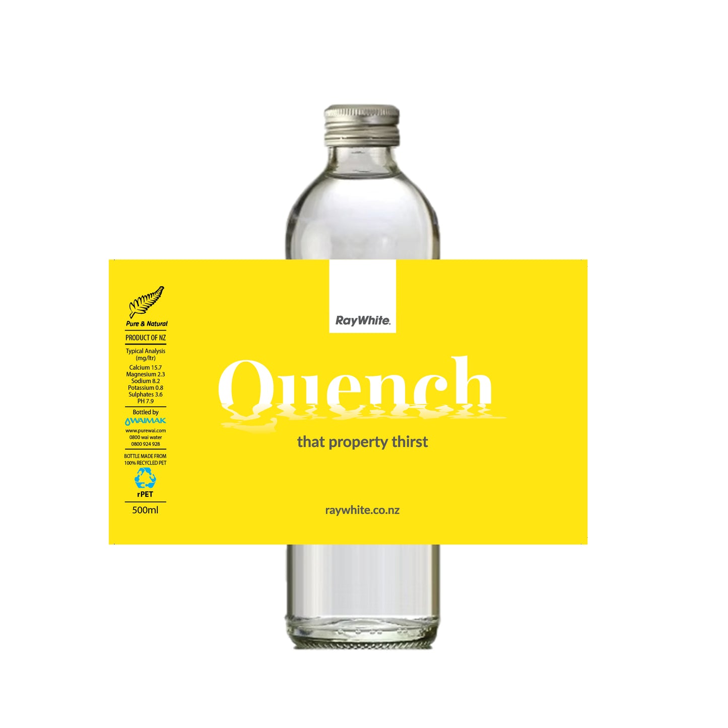 Ray White Bottle of Water - 350mL Glass