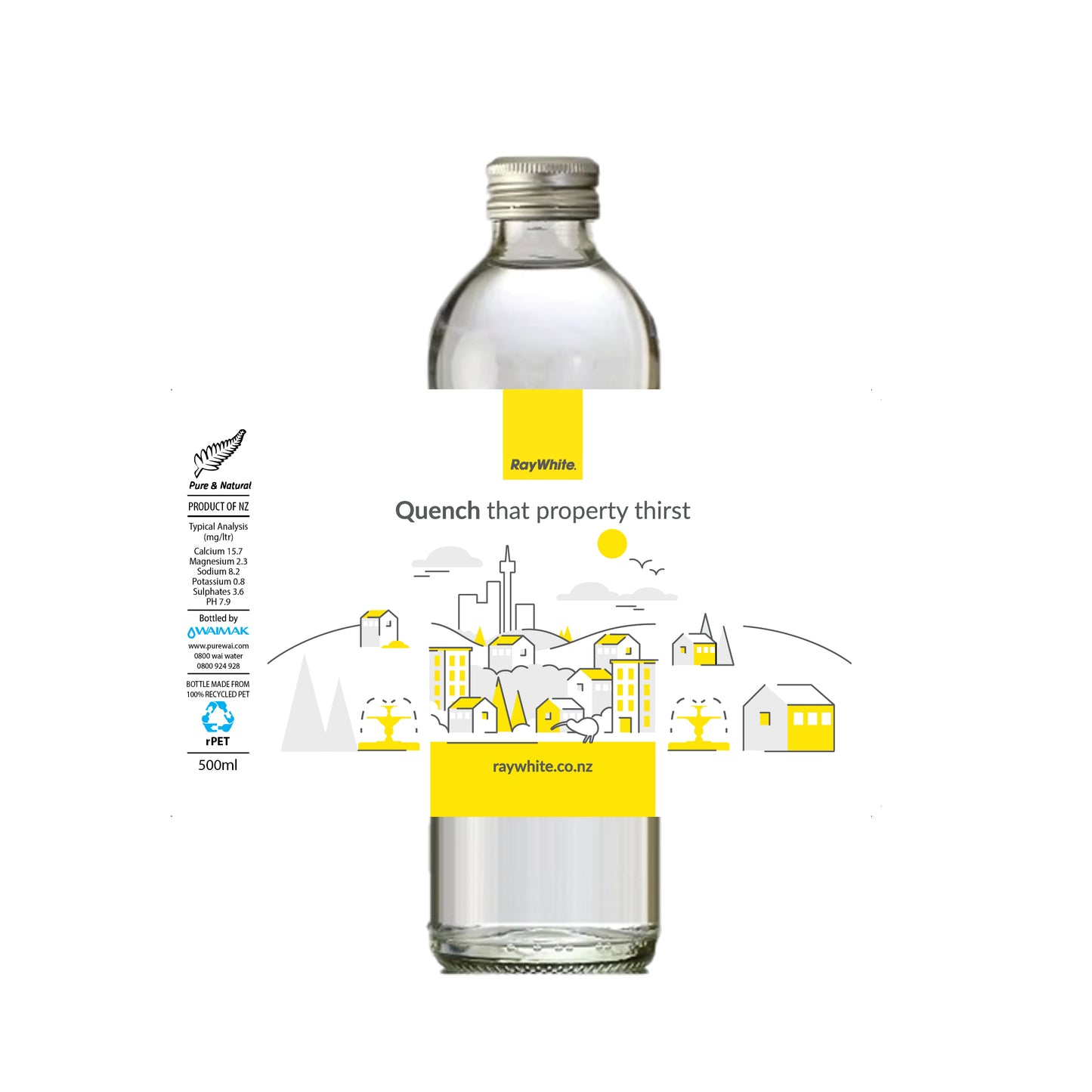 Ray White Bottle of Water - 350mL Glass