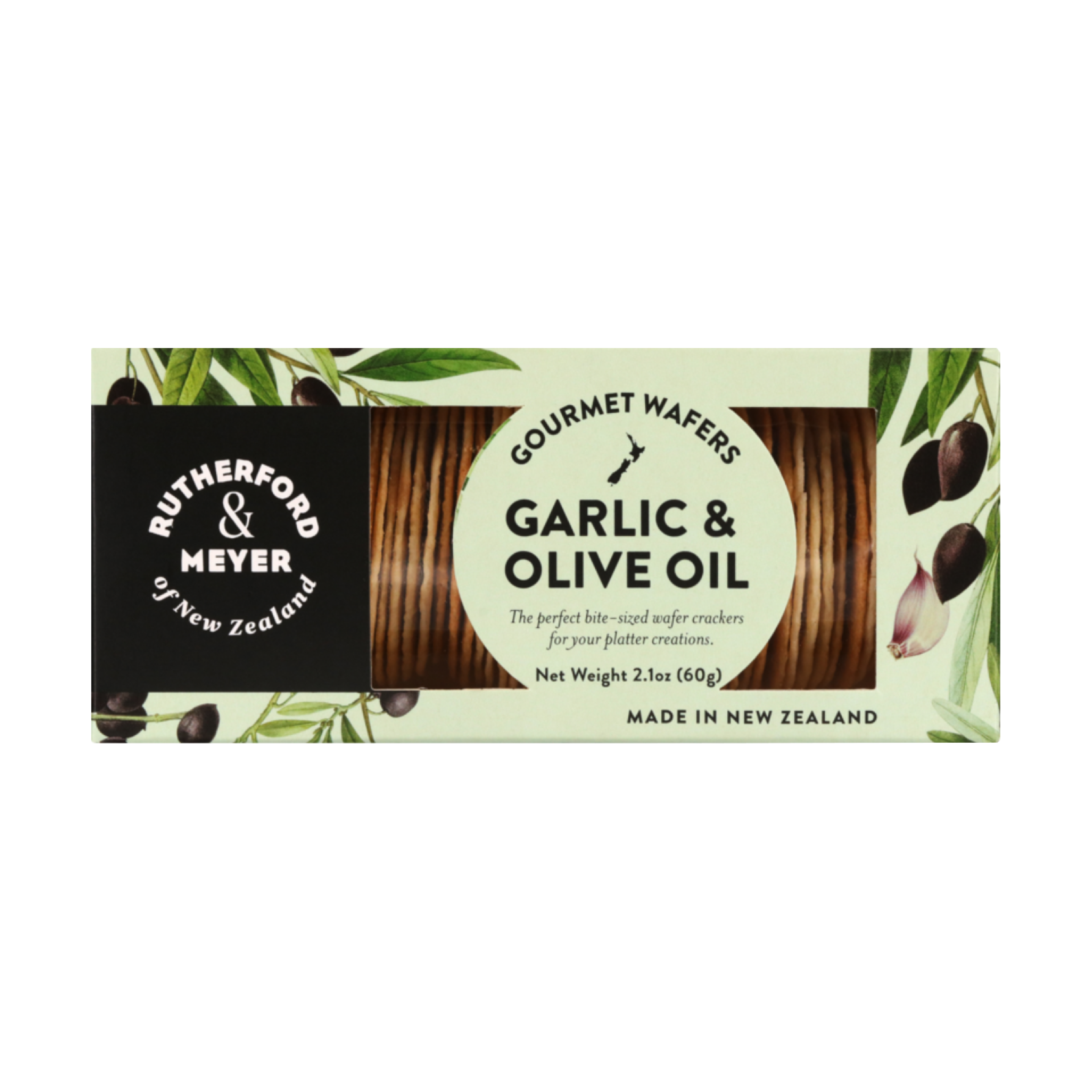 Rutherford & Meyer Garlic & Olive Oil Gourmet Wafers 60g