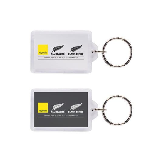Key Ring - Lens Plastic - Rectangle - NZ Rugby